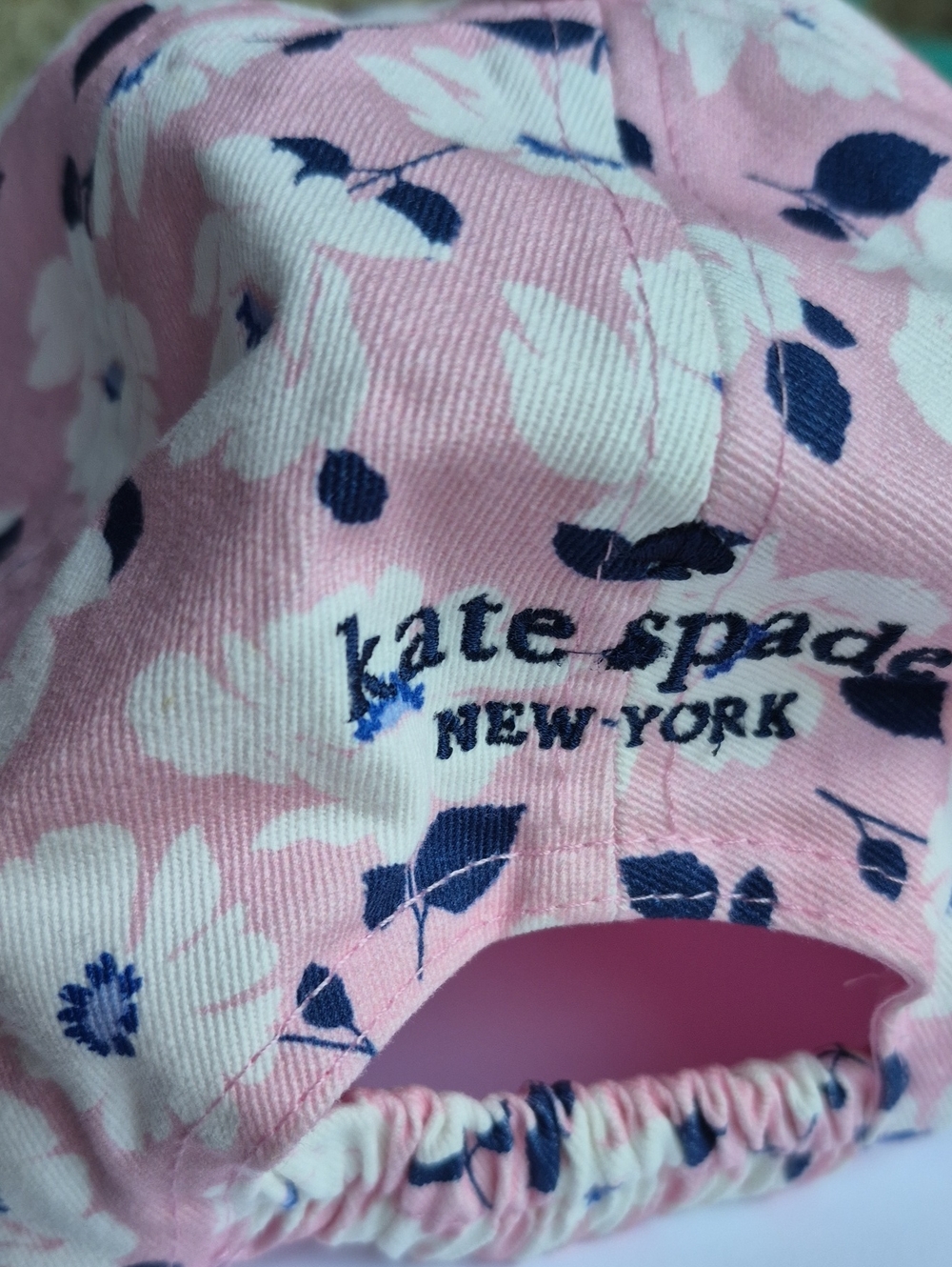 Kate Spade Pink and Navy Floral baseball cap